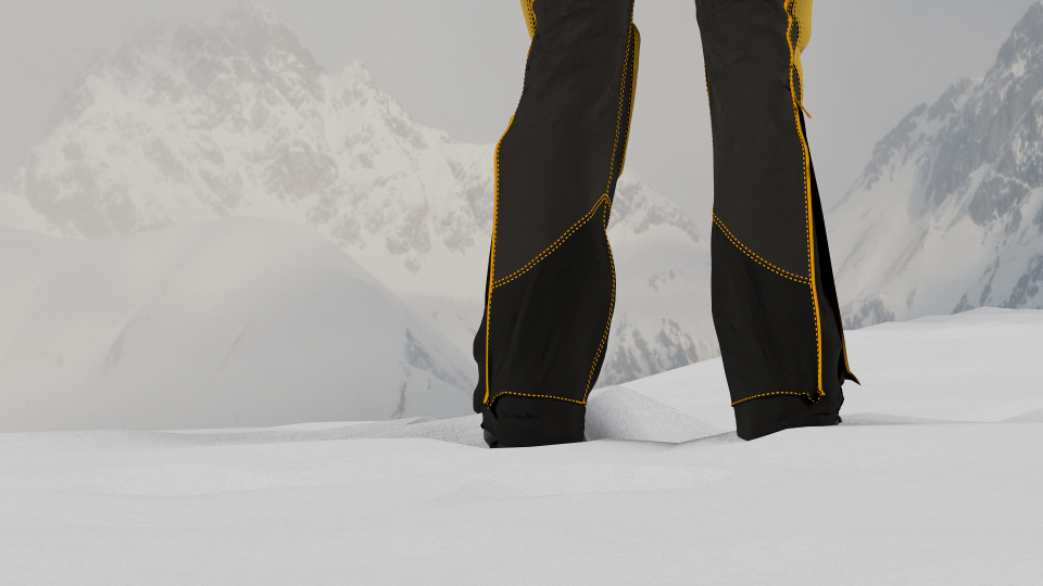 Legs in snow